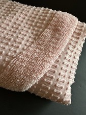 Morgan Jones Chenille Bedspread Pink Vtg 50s Twin Cottage Upcycle Cotton MCM