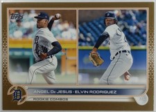 2022 Topps Rookie Combos Angel de Jesus, Elvin Rodriguez Gold #US162 RC /2022