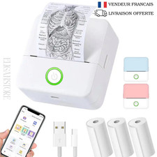 Mini Imprimante Thermique Bluetooth Portable Sans Encre iOS Android Sans fil