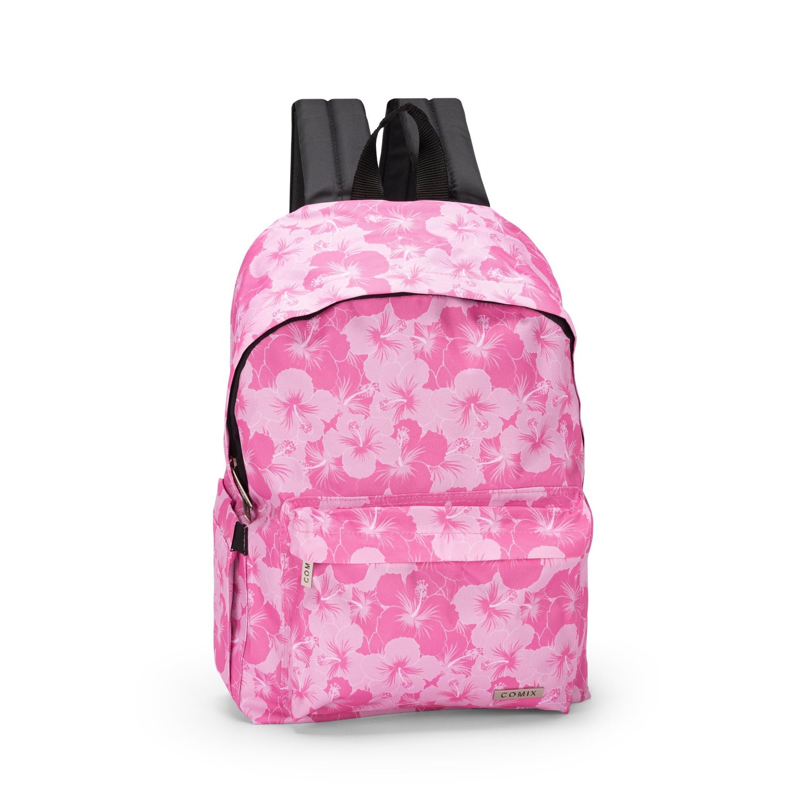 Sac à dos américain Allover rose avec motif fleurs hibiscus pour fille et garçon