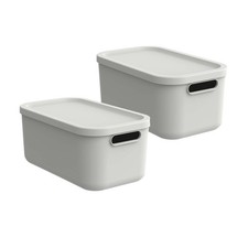 ROTHO 2er-Set Aufbewahrungsbox 12L Albula Lig...