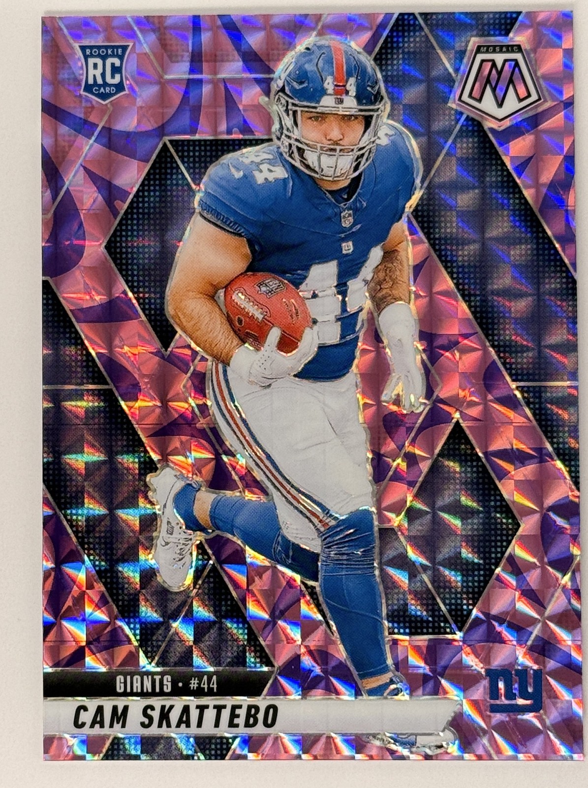 2025 Panini Mosaic #305 Cam Skattebo Mosaic Reactive Purple