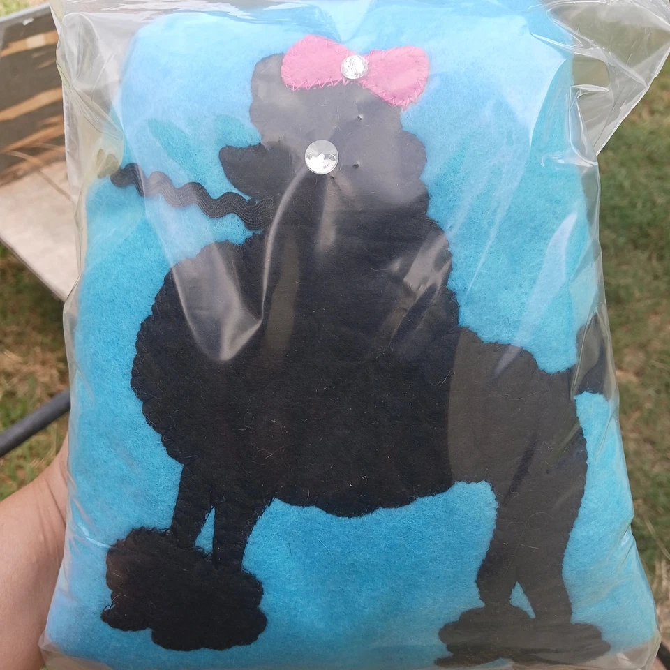 Falda caniche de fieltro verde azulado para niña talla GRANDE cintura 16"-28" estilo de colección años cincuenta años 50 Foto 2 de 4