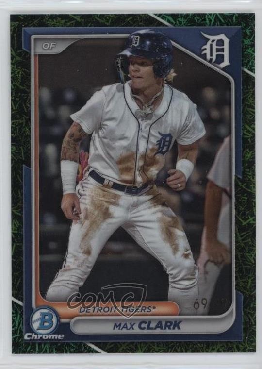 2024 Bowman Chrome Prospects Green Grass Refractor /99 Max Clark #BCP-74