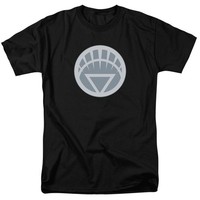 Dc Comics - Green Lantern - WeißEs Symbol - Erwachsenes Unisex T-Shirt - Schwarz