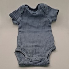 Carter's Premie Soft Blue Ribbed Bodysuit