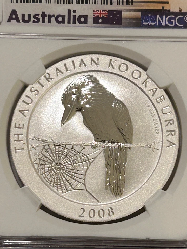 2008 P Australia Kookaburra Silver Dollar NGC MS70 300k Minted/Tough in MS70 - Image 2 of 4