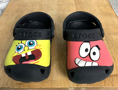 Crocs x SpongeBob SquarePants Nickelodeon Classic Clogs Toddlers 4C5 Beach Shoes