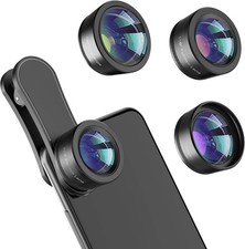 3 in 1 Phone Camera Lens Kit - 198 Fisheye, Macro 120 Wide Angle