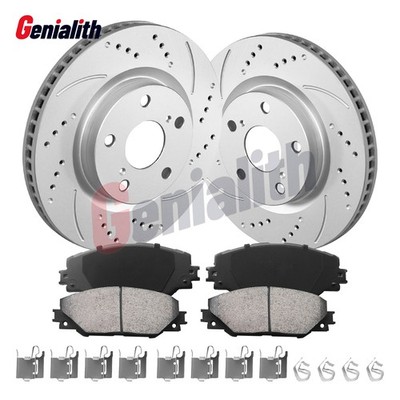 Front Disc Rotors Pad Kit for 09-13 Toyota Matrix 06-18 RAV4 w/Third Row Seating