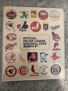 Vintage 1970s Baseball Card Binder Empty Used Good Condition With Team Logos