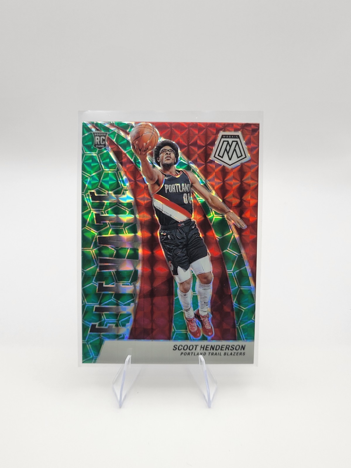 Scoot Henderson 2023-24 Mosaic Elevate Green Rookie Rc Trailblazers