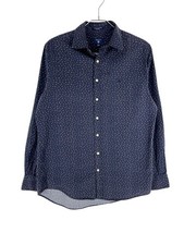 GANT Tweed Fiore Twill Regolare Camicia Casual Formale Uomo TAGLIA S (39/40 -