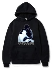 Men's  Women's Crystal Castles Album Art Graphic Hoodie - Black  White Iconic