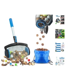 Nut Gatherer, Pecan Picker Upper, Walnut Picker Upper Roller, Side Opening Du...