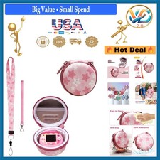 Pink Tamagotchi Pet Case with Lanyard Fit Up to 2.9" Pets Protects from Scrat...
