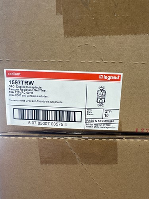 #ad Case of 10 White GFCI 1597TRW $100.00