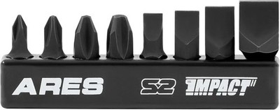 Impact Driver Bit Set 8 Piece S2 Steel Includes Phillips Slotted High Alloy NEW