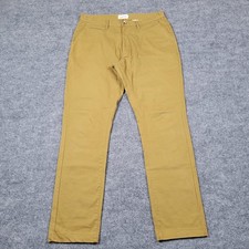 Taylor Stitch Pants Mens 33 Khaki Brown Slim Fit Organic Cotton Stretch Chinos