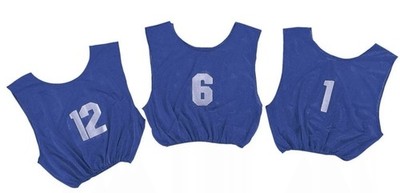 Champion Sports Numbered Mesh Adult Scrimmage Vest, Blue ( Pack of 12 )