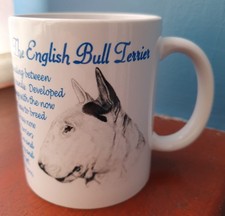 English Bull Terrier mug dog china mug English Bull Terriers dogs mug coffee cup