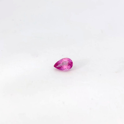 0.52ct Loose Pear Heat Treated Dark Pink Topaz Gemstone 6 x 4 mm