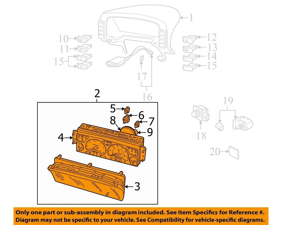 Cuadro de instrumentos 144.932 millas MPH para Land Rover Discovery 2 1999 12158914 Foto 3 de 4