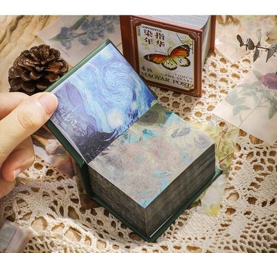 400 pages Impressionism mini vellum paper book, Assorted pattern, Art Museum