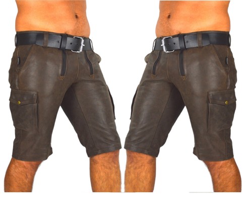 7525 AWANSTAR Antik Leder Shorts Carpenter Shorts Zimmermann shorts,Cargo Shorts - Bild 5 von 12