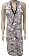 NWT Cruz Natori Nightgown SMALL Brown White Animal Instinct 100 Cotton