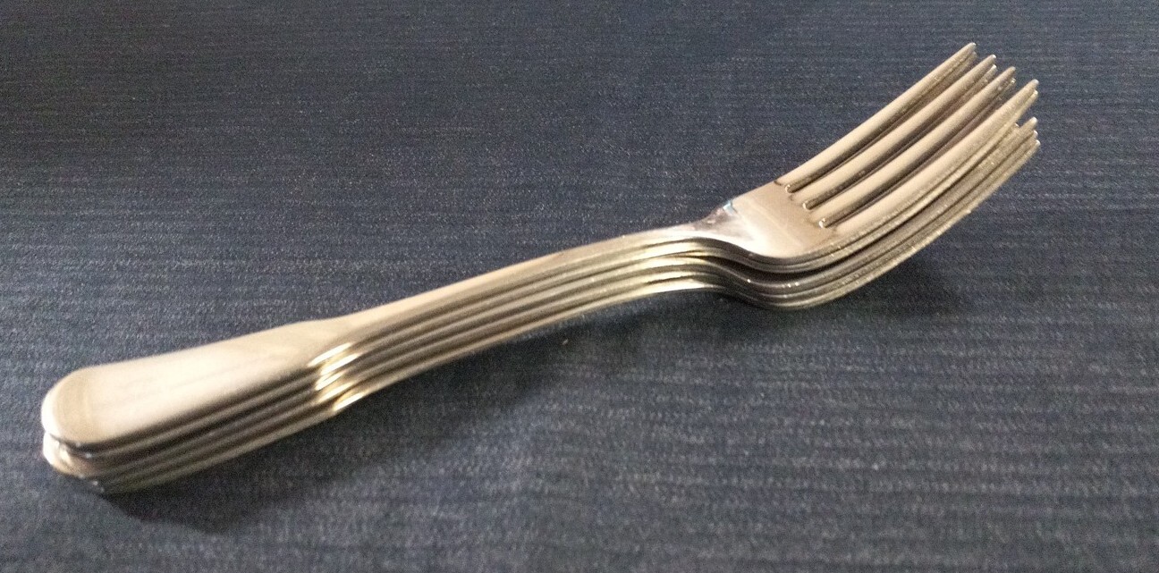 Set of 5 COLONIAL BOSTON pattern stainless dinner forks SSS by Oneida