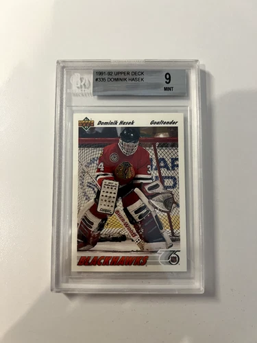 1991-92 Upper Deck, Dominik Hasek #335 (RC), Mint 9 BGS 
