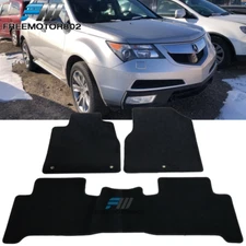 Fits 07-13 Acura MDX Car Floor Mats Carpets Black Nylon 3 PCS Full Set