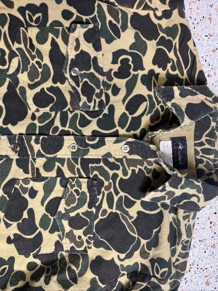 Vintage REDHEAD Duck CAMO Camouflage Hunting Shirt Size Large Flannel - Image 3 of 4