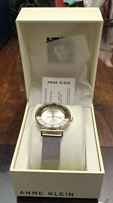 【新作SALE】Anne Klein◆クリスタル・メッシュベルト Anne Klein Women's Japanese Quartz Glitter Accented Mesh