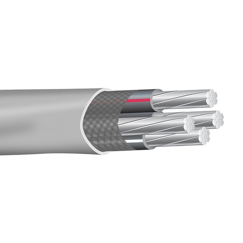 PER FOOT 6-6-6-6 Aluminum SER Service Entrance Cable Gray PVC Jacket 600V - Picture 2 of 2