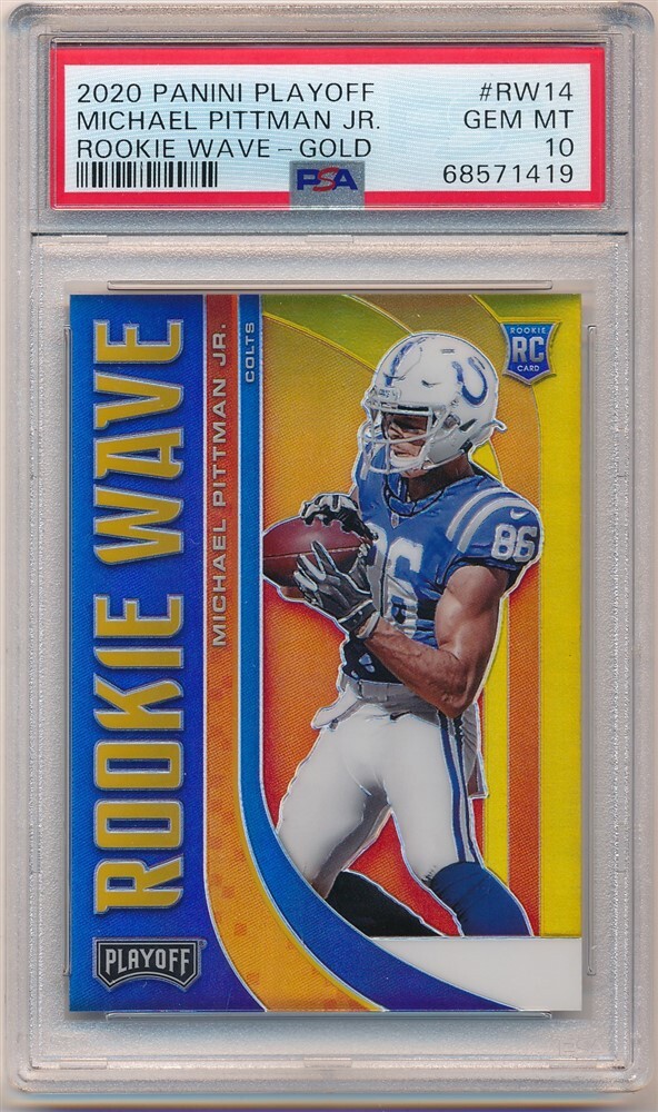Michael Pittman Jr. Panini Playoff Rookie Wave #RW14 Gold