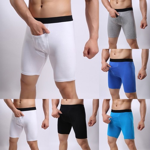 4) Cotton Men's Underwear Ball Pouch Breathable Comfort Sports Boxer