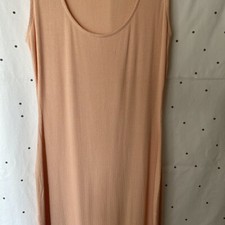 Los Angeles MISTRESS ROCKS  cotton BODYCON SLEEVELESS PEACH MIDI DRESS SUMMER M