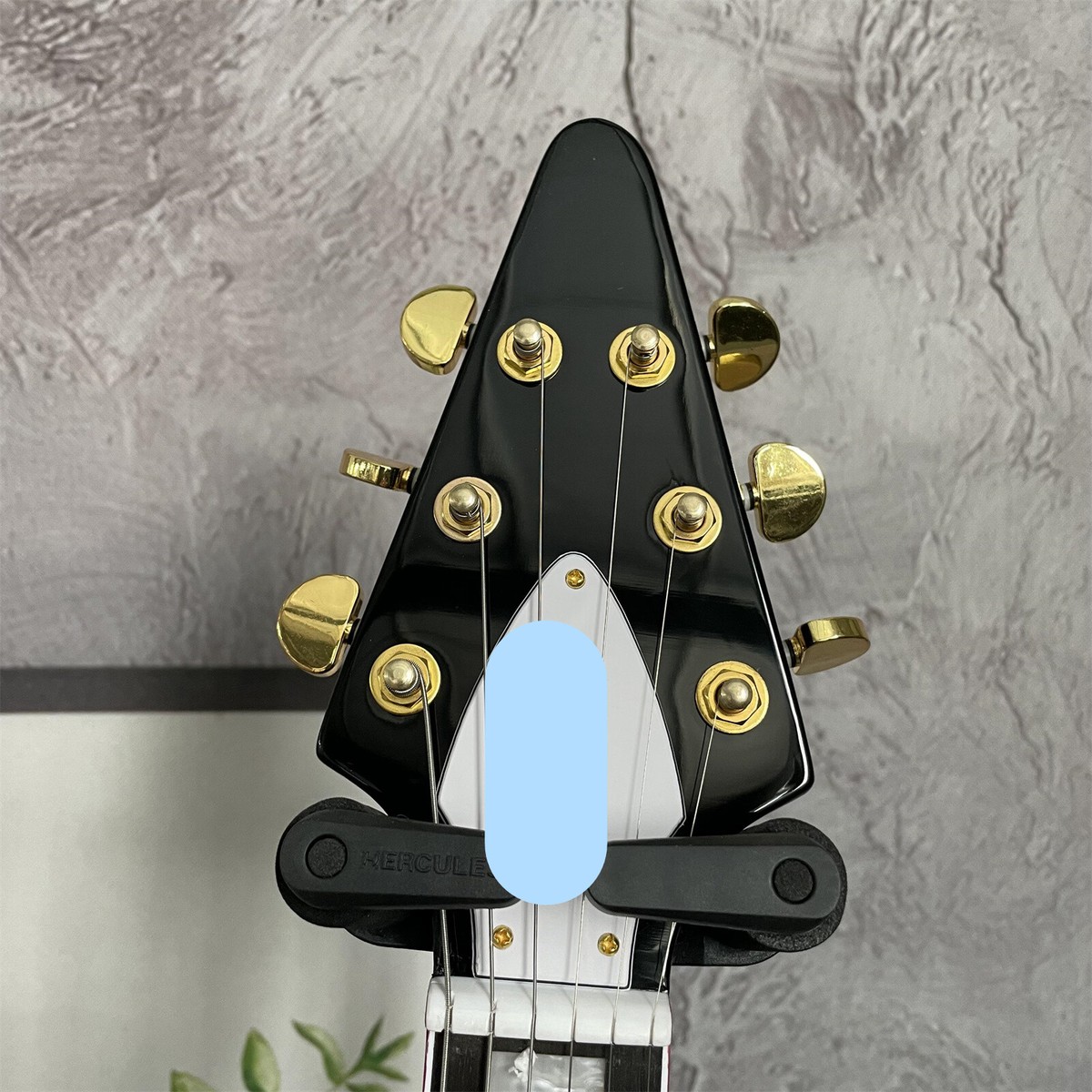 Flying V Electric Guitar 6 String 2H Pickups Flame Maple Top