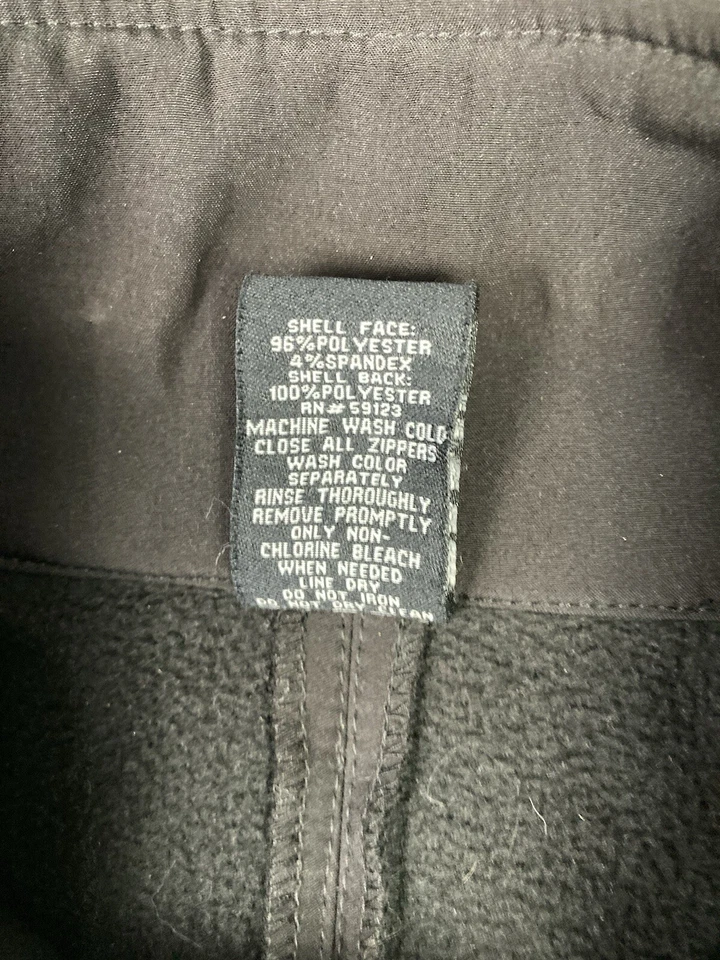 Snozu Softshell Jacket Mens Medium Black Stretch O Rama Full Zip Fleece Lining - Image 4 of 4