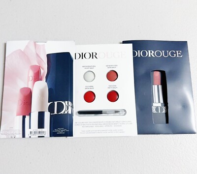3x Dior Rouge Couture Colored Lip Balm sample set Diornatural Nude Cherie Icone