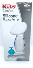 Nuby Comfort Portable Lightweight Silicone Breast Milk Pump with Sealing Plug