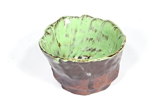 Tea Bowl ceramic stoneware "Green Tea" Unique Prof.em A. Loeschner-Gornau BG8 - Picture 7 of 9