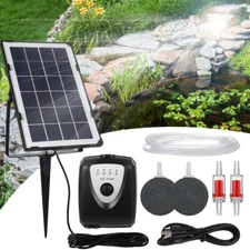 Solar Powered Air Pump Fish Tank Aerator Oxygenation Device Indoor Pond Air Pump