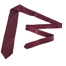 Brooks Brothers 346 Tie Men's Red Square Blocks All Silk Necktie Handmade In USA