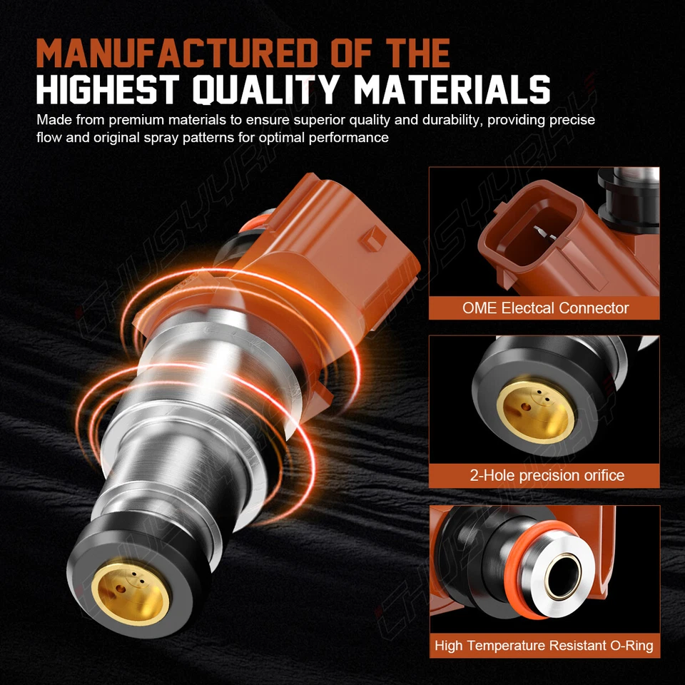 X4 NUEVO Inyectores de combustible de actualización para Toyota Tacoma 4Runner T100 1995-1999 2,7 L I4 Foto 3 de 4