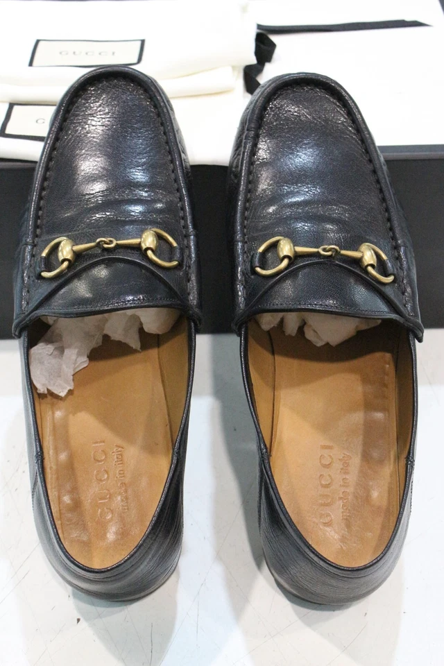Mocasines de cuero GUCCI Horsebit negros Brixton 1953 talla 8 Foto 2 de 4