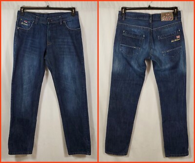 NWOT Men's John Richmond Blue Jeans - with British Flag - 36x33