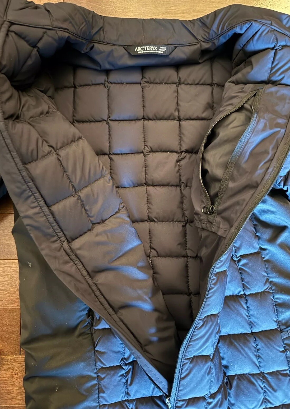 ALTRA Arc'teryx Rico piumino trapuntato leggero giacca zip nero uomo small